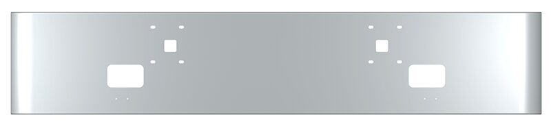 BUMPER FOR IHC 9900 2000-2022 18" SQUARE ROLLED END CHROME