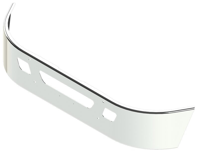 BUMPER FOR IHC 4000 SERIES MEDIUM DUTY, DURASTAR 2002-2022 16" SETBACK AXLE CHROME WITH TOW HOLE & VENT HOLES