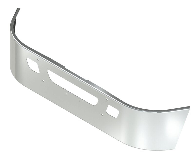 BUMPER FOR IHC 4000 SERIES MEDIUM DUTY, DURASTAR 2002-2022 18" SETBACK AXLE CHROME WITH TOW HOLE & VENT HOLES