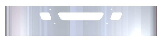 BUMPER FOR IHC 4000 SERIES MEDIUM DUTY, DURASTAR 2002-2022 18" SETBACK AXLE CHROME WITH TOW HOLE & VENT HOLES