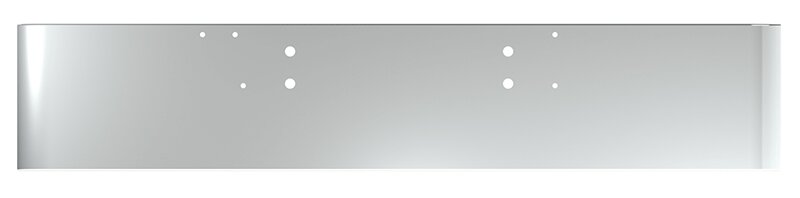 BUMPER FOR IHC PROSTAR 2008-2017 18" SQUARE ROLLED END CHROME WITH MOUNTING HOLES ONLY