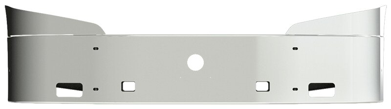 BUMPER FOR IHC PROSTAR 2008-2017 16" SETBACK AXLE WITH TOP EXTENSIONS CHROME