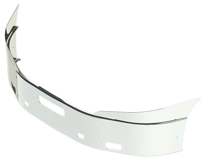 BUMPER FOR IHC PROSTAR 2008-2017 16" SETBACK AXLE WITH TOP EXTENSIONS CHROME AND LICENSE PLATE HOLES