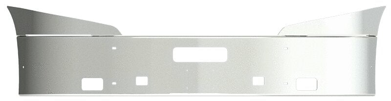BUMPER FOR IHC PROSTAR 2008-2017 16" SETBACK AXLE WITH TOP EXTENSIONS CHROME AND LICENSE PLATE HOLES