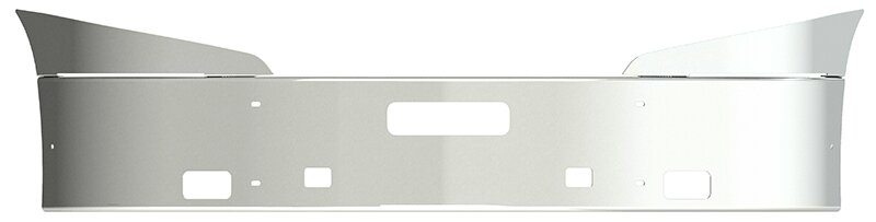BUMPER FOR IHC PROSTAR 2008-2017 16" SETBACK AXLE WITH TOP EXTENSIONS CHROME