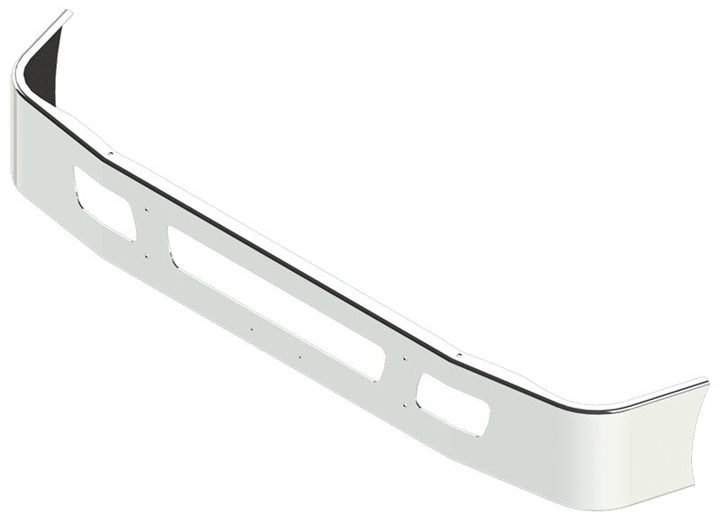 BUMPER FOR IHC 7000 SERIES MEDIUM DUTY, WORKSTAR 2006-2022 12" TO 14" SETBACK AXLE CHROME