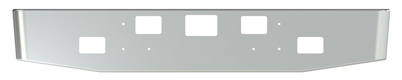 BUMPER FOR IHC 5900 SET FORWARD AXLE 2001-2011 16" TAPER ROLLED END CHROME