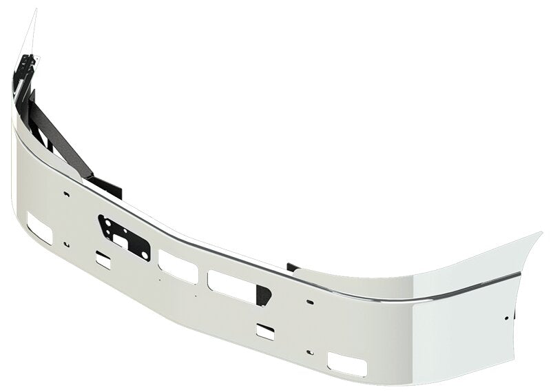 BUMPER FOR IHC LT SERIES 2017-2022 16" SETBACK AXLE WITH TOP EXTENSIONS CHROME