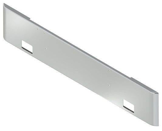 BUMPER FOR KENWORTH K100E 1984-1999 18" SQUARE ROLLED END CHROME WITH RECTANGULAR FOG LIGHT HOLES