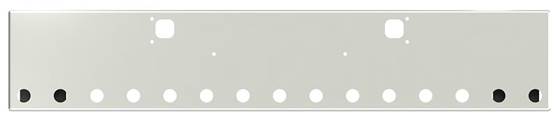 BUMPER FOR KENWORTH W900B 1982-2010 & W900L 1982-2022 18" BOXED END CHROME WITH TOW HOLE AND 15 HOLES FOR 2" LIGHTS