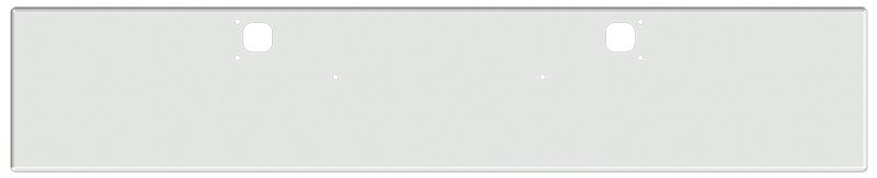BUMPER FOR KENWORTH W900B 1982-2010 & W900L 1982-2022 18" BOXED END CHROME WITH TOW HOLE