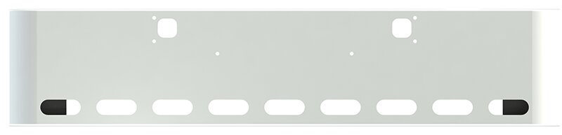 BUMPER FOR KENWORTH W900B 1982-2010 & W900L 1982-2022 20" SQUARE ROLLED END CHROME WITH TOW HOLE AND 9 OVAL HOLES