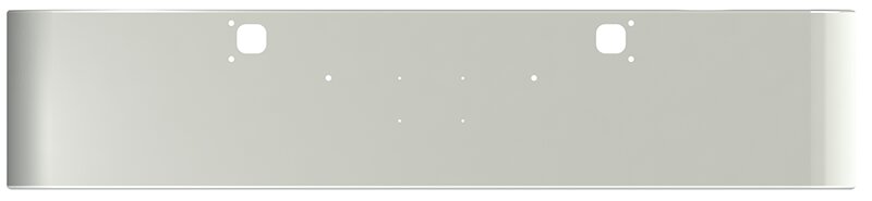 BUMPER FOR KENWORTH W900B 1982-2010 & W900L 1982-2022 20" SQUARE ROLLED END CHROME WITH TOW HOLE AND LICENSE PLATE HOLES