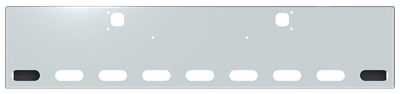 BUMPER FOR KENWORTH W900B 1982-2010 & W900L 1982-2022 20" BOXED END CHROME WITH TOW HOLE AND 9 OVAL HOLES