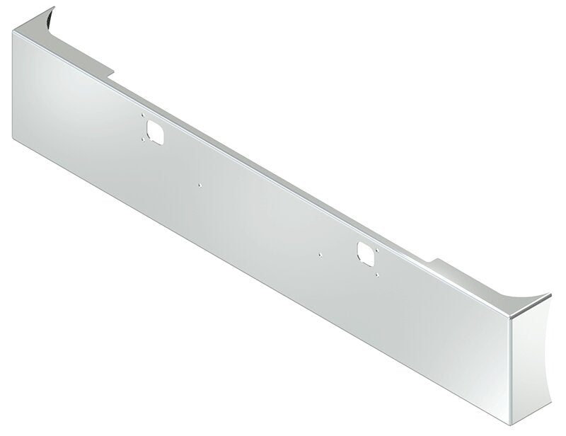 BUMPER FOR KENWORTH W900B 1982-2010 & W900L 1982-2022 18" AMERICAN EAGLE BOXED END WITH 8" EARS CHROME WITH TOW HOLE