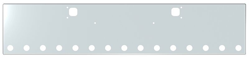 BUMPER FOR KENWORTH W900B 1982-2010 & W900L 1982-2022 20" AMERICAN EAGLE BOXED END WITH 8" EARS CHROME WITH TOW HOLE AND 15 HOLES FOR 2" LIGHTS, LIGHT HOLES