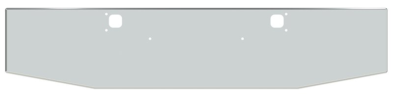 BUMPER FOR KENWORTH W900B 1982-2010 & W900L 1982-2022 20" BOXED END TAPER CHROME WITH TOW HOLE