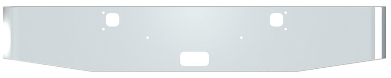 BUMPER FOR KENWORTH W900B 1982-2010 & W900L 1982-2022 16" TAPER ROLLED END CHROME, NO CUTOUT ON THE TOP LIP