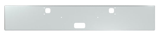 BUMPER FOR KENWORTH W900B 1982-2010 & W900L 1982-2022 16" SQUARE HAND FORM CHROME, NO CUTOUT ON THE TOP LIP