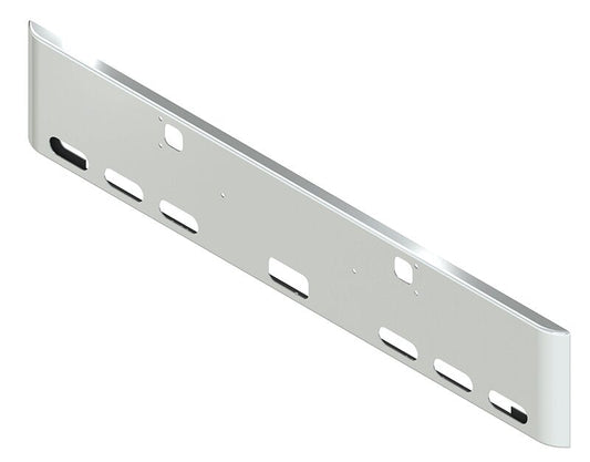 BUMPER FOR KENWORTH W900B 1982-2010 & W900L 1982-2022 18" SQUARE ROLLED END CHROME, LIGHT HOLES