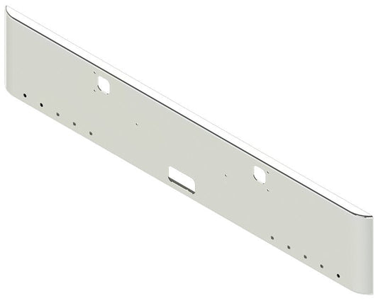 BUMPER FOR KENWORTH W900B 1982-2010 & W900L 1982-2022 18" SQUARE ROLLED END CHROME, LIGHT HOLES
