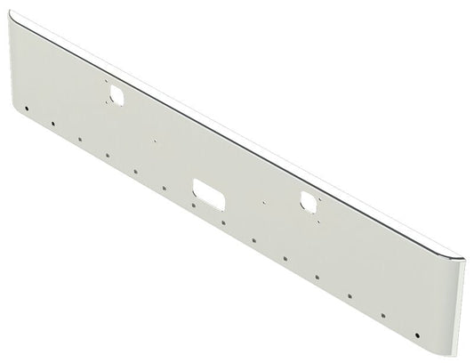 BUMPER FOR KENWORTH W900B 1982-2010 & W900L 1982-2022 18" SQUARE ROLLED END CHROME, LIGHT HOLES