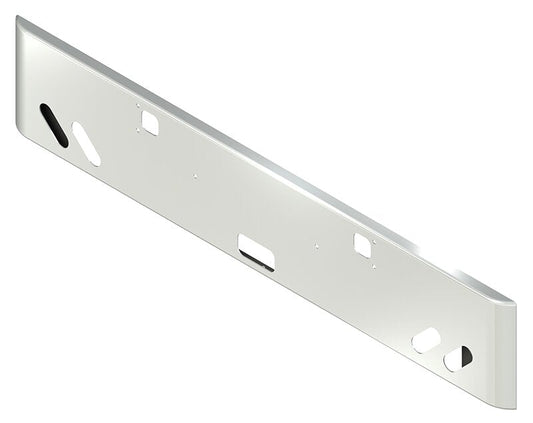 BUMPER FOR KENWORTH W900B 1982-2010 & W900L 1982-2022 18" SQUARE ROLLED END CHROME, LIGHT HOLES