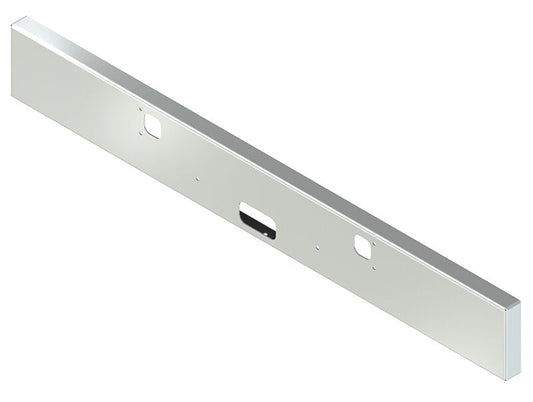 BUMPER FOR KENWORTH W900B 1982-2010 & W900L 1982-2022 12" BOXED END CHROME, NO CUTOUT ON THE TOP LIP