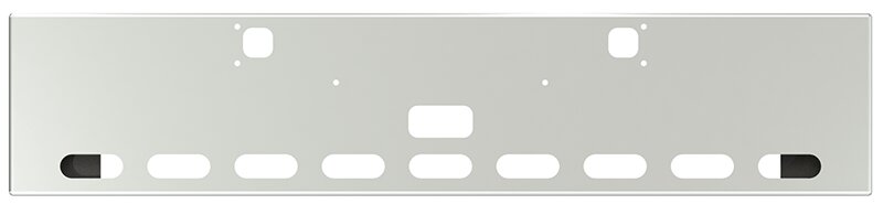 BUMPER FOR KENWORTH W900B 1982-2010 & W900L 1982-2022 20" BOXED END CHROME AND 9 OVAL HOLES