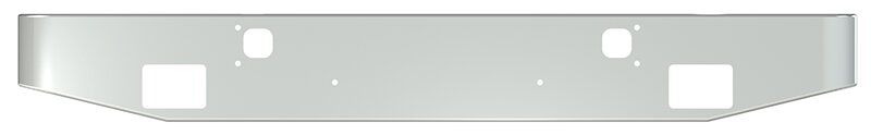 BUMPER FOR KENWORTH W900B 1982-2010 & W900L 1982-2022 12" TAPER ROLLED END CHROME, NO CUTOUT ON THE TOP LIP