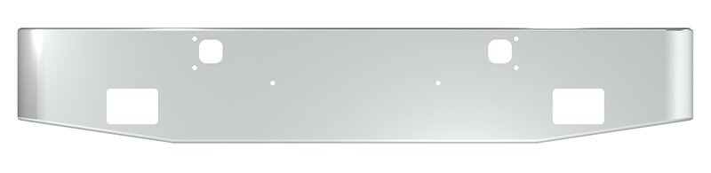 BUMPER FOR KENWORTH W900B 1982-2010 & W900L 1982-2022 16" TAPER ROLLED END CHROME