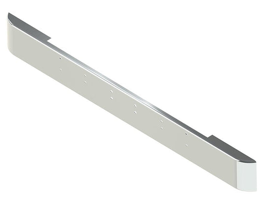 BUMPER FOR KENWORTH LOGGER 1967-1981 10" SQUARE HAND FORM CHROME WITH EXTERIOR BOLT ON HITCH HOLES