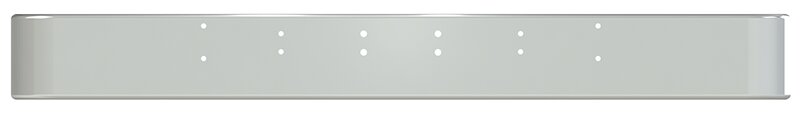 BUMPER FOR KENWORTH LOGGER 1967-1981 10" SQUARE HAND FORM CHROME WITH EXTERIOR BOLT ON HITCH HOLES
