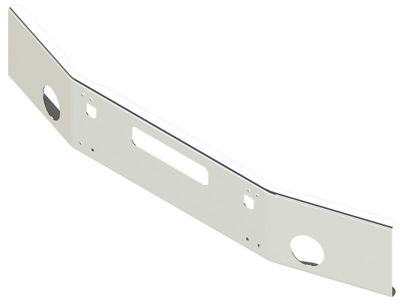 BUMPER FOR KENWORTH T800 1986-2003 14" OPEN END CHROME WITH ROUND FOG LIGHT HOLES & STEP HOLES & VENT HOLES