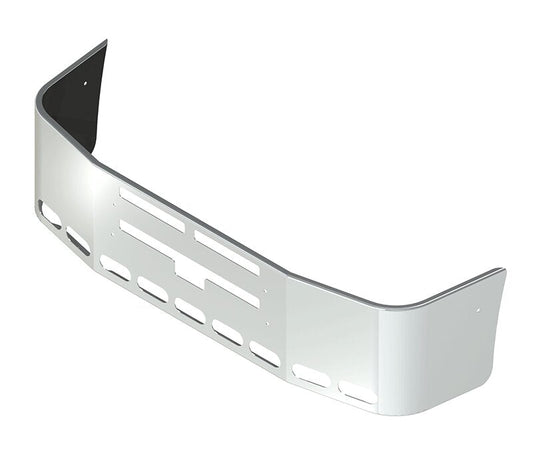 BUMPER FOR KENWORTH T600 1987-2007 20" SETBACK AXLE STAINLESS STEEL WITH VENT HOLES AND 9 OVAL HOLES