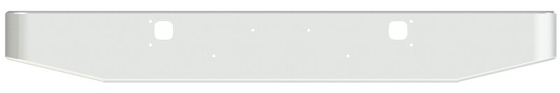 BUMPER FOR KENWORTH W900S 1989-2007 12" TAPER ROLLED END CHROME WITH TOW HOLE