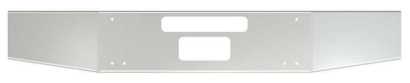 BUMPER FOR KENWORTH T800 & T880 2004-2022 14" OPEN END TAPERED CHROME WITH TOW HOLE & VENT HOLES