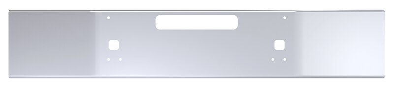 BUMPER FOR KENWORTH T800 & T880 2004-2022 16" OPEN END CHROME WITH STEP HOLES & VENT HOLES