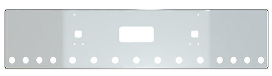 BUMPER FOR KENWORTH T800 & T880 2004-2022 20" BOXED END STAINLESS STEEL WITH TOW HOLE & STEP HOLES AND 15 HOLES FOR 2" LIGHTS