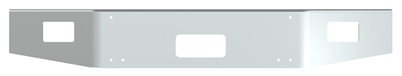 BUMPER FOR KENWORTH T800 & T880 2004-2022 14" OPEN END TAPERED CHROME