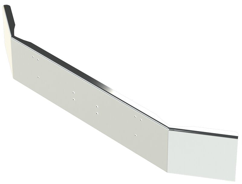 BUMPER FOR  KENWORTH T800W 1988-2005 14" OPEN END CHROME WITH EXTERIOR BOLT ON HITCH HOLES