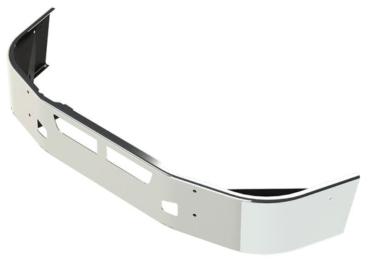 BUMPER FOR KENWORTH T660 2008-2017 12" TO 14" SETBACK AXLE CHROME WITH TOW HOLE & VENT HOLES