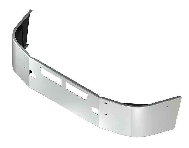 BUMPER FOR KENWORTH T660 2008-2017 16" SETBACK AXLE STAINLESS STEEL WITH TOW HOLE & VENT HOLES