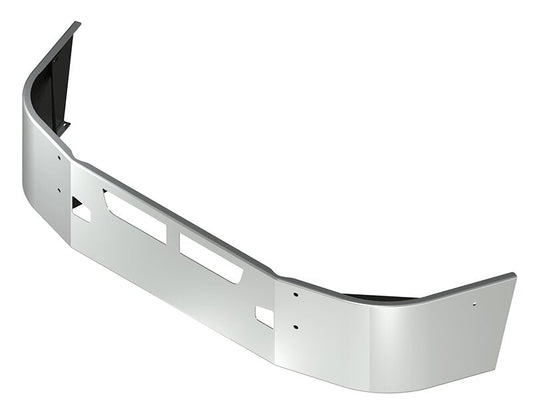 BUMPER FOR KENWORTH T660 2008-2017 16" SETBACK AXLE CHROME WITH TOW HOLE & VENT HOLES