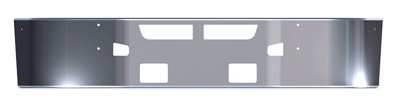 BUMPER FOR KENWORTH T660 2008-2017 18" SETBACK AXLE CHROME