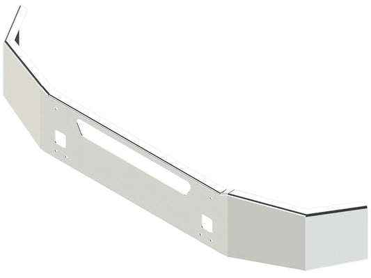 BUMPER FOR KENWORTH T440 SETBACK AXLE 2011-2022 14" SETBACK AXLE WITH TOP EXTENSIONS CHROME WITH TOW HOLE & VENT HOLES