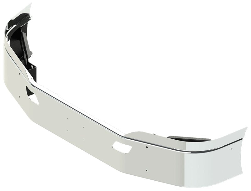 BUMPER FOR KENWORTH T680 SETBACK AXLE 2013-2022 14" SETBACK AXLE WITH TOP EXTENSIONS CHROME WITH TOW HOLE AND LICENSE PLATE HOLES