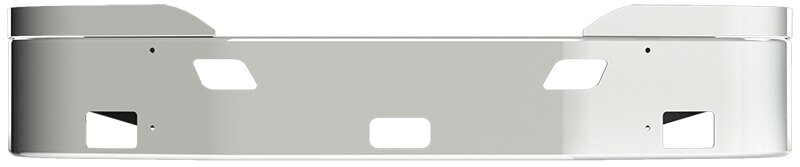 BUMPER FOR KENWORTH T680 SETBACK AXLE 2013-2022 14" SETBACK AXLE WITH TOP EXTENSIONS CHROME