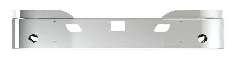 BUMPER FOR KENWORTH T680 SETBACK AXLE 2013-2022 14" SETBACK AXLE WITH TOP EXTENSIONS CHROME