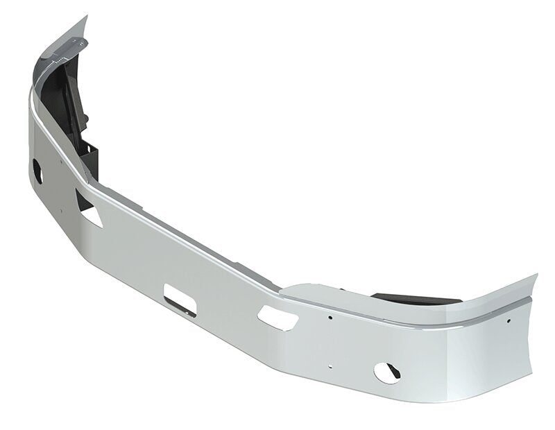BUMPER FOR KENWORTH T680 SETBACK AXLE 2013-2022 14" SETBACK AXLE WITH TOP EXTENSIONS CHROME